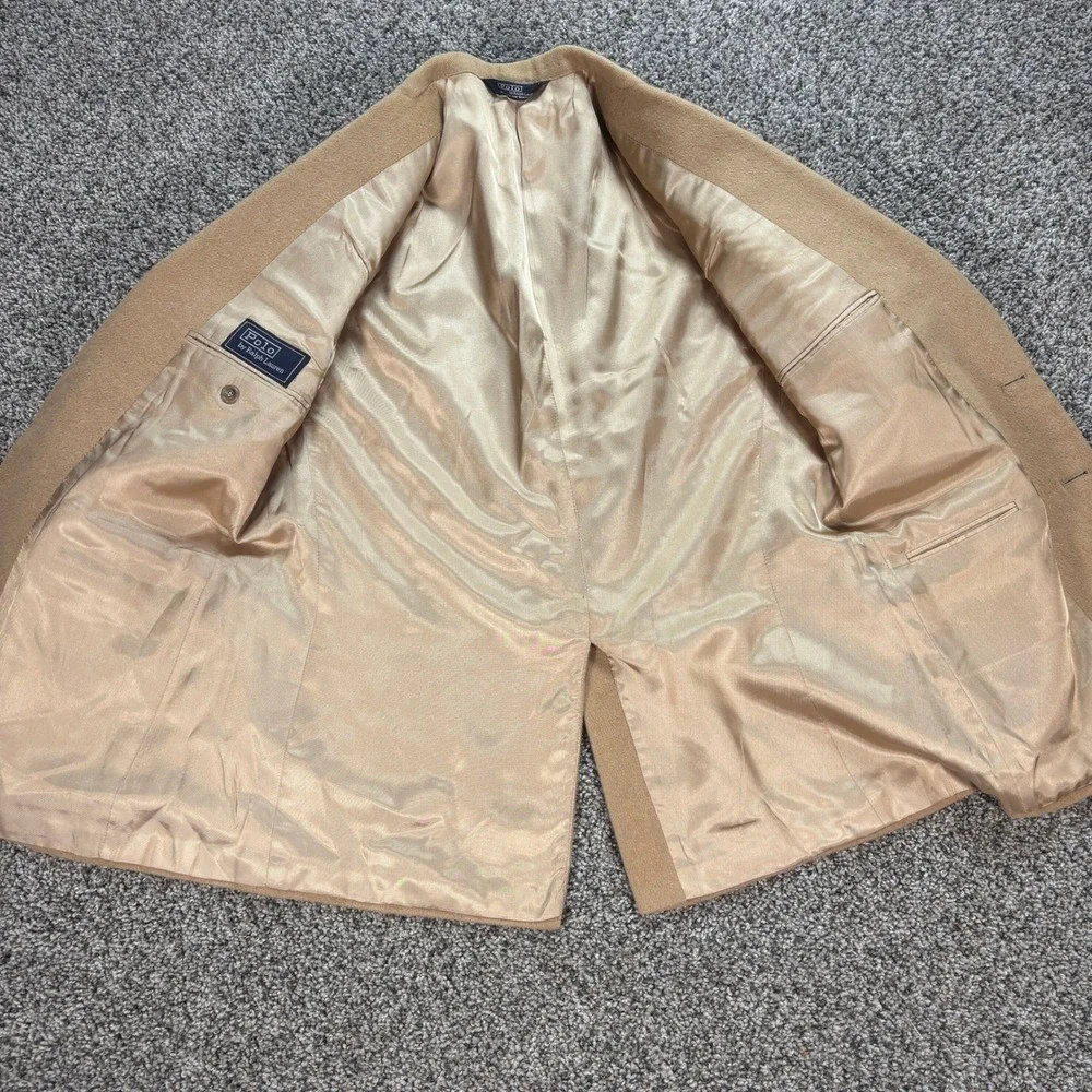 Polo Ralph Lauren Camel Hair Men's 41 Blazer Tan Vintage Sport Coat Made in USA